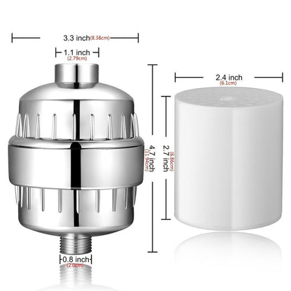 DuchaPure 18X: Filtro Avanzado de 18 Etapas para Agua Pura y Suave